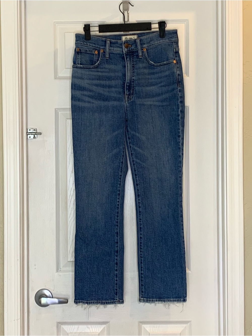 Madewell Slim Demi-Boot Jeans Size 27 Distressed Raw Hem
